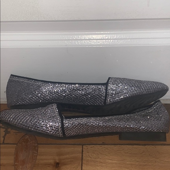 Silver Sparkly Flats - Picture 2 of 3